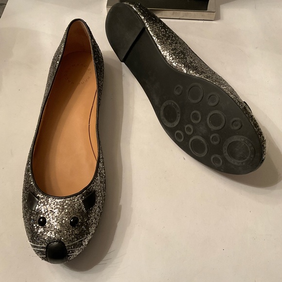 Marc Jacobs grey glitter mouse w/whisker shoes. - Picture 4 of 4